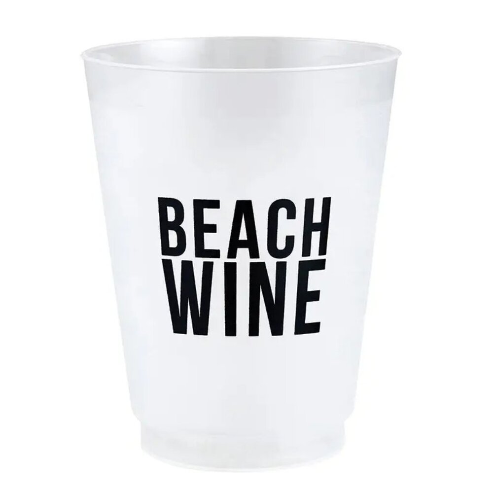 NWT Santa Barbara Design Studio Frosted 'Beach Wine" Reusable Cups